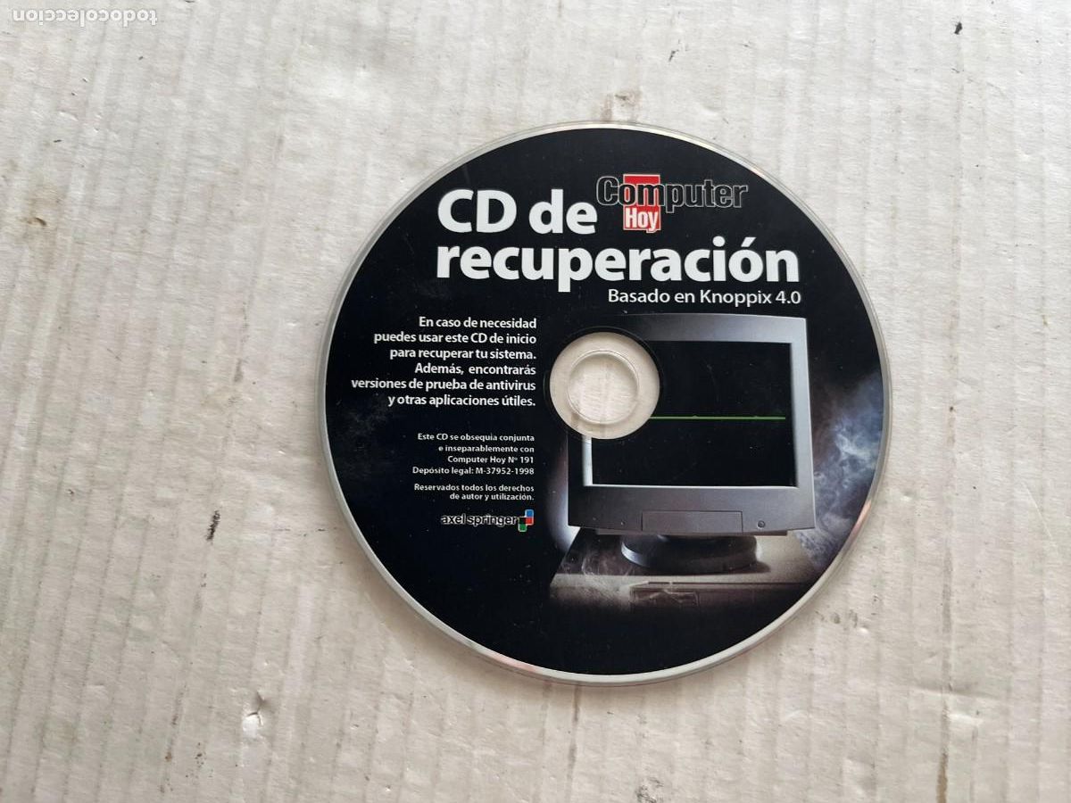 Videojuegos y Consolas: CD DE RECUPERACION KNOPPIX 4 - ROM PC KREATEN PCWORLD