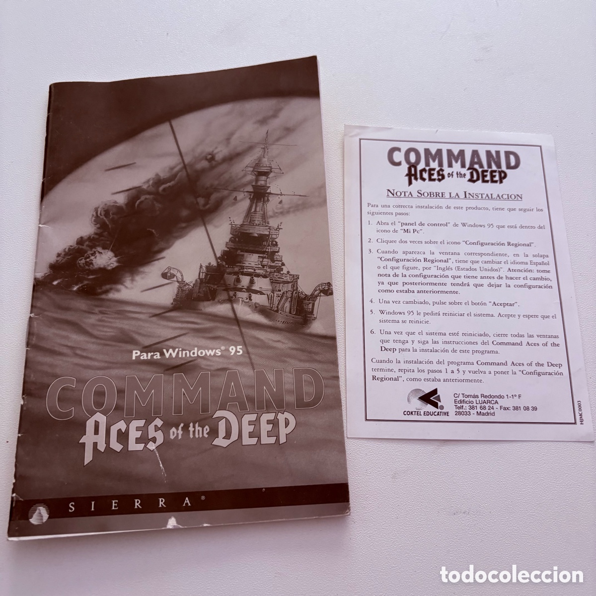 Videojuegos y consolas: manual de instrucciones del juego de ordenador pc command aces of the deep
