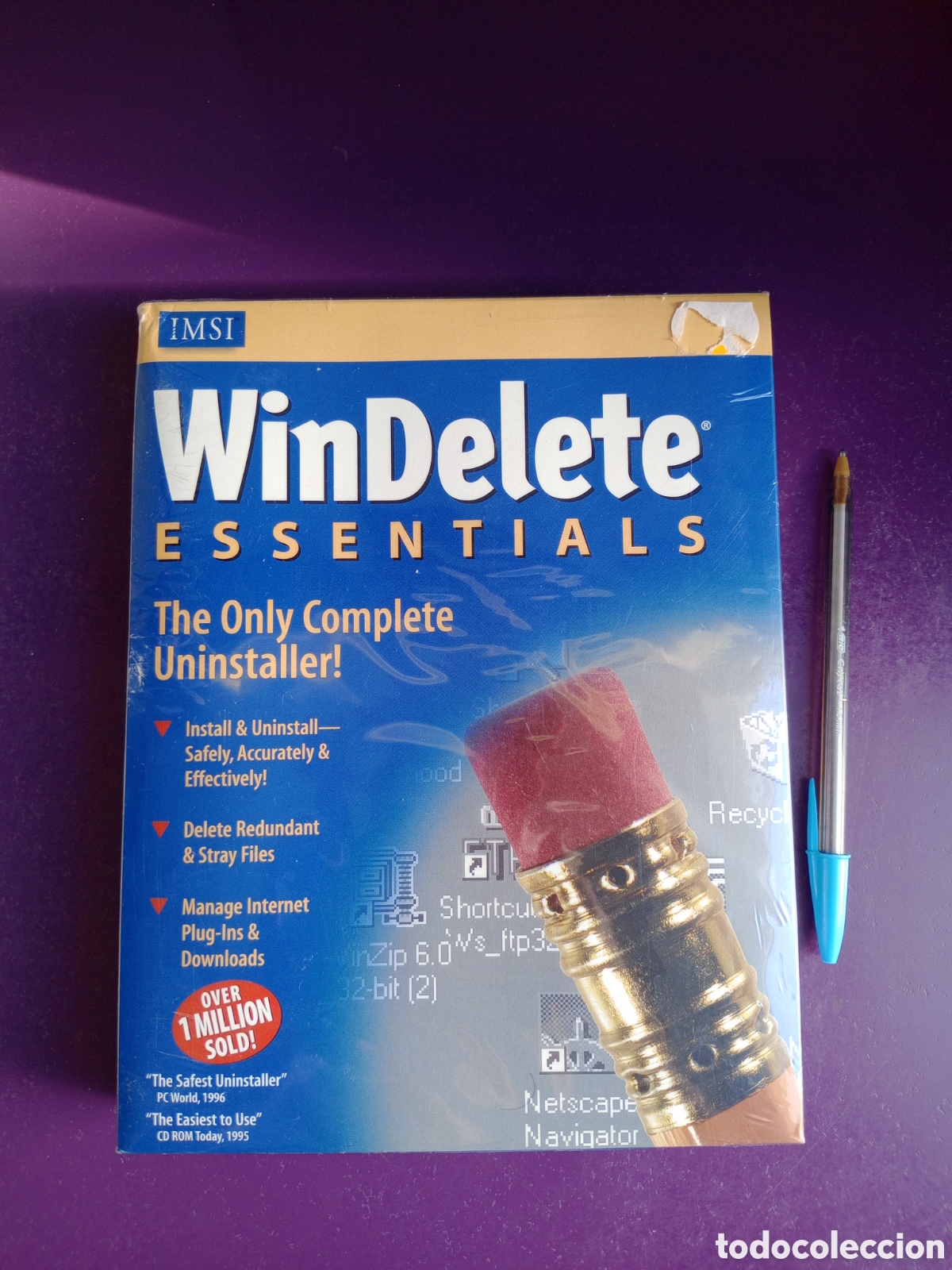 Videojuegos y consolas: WINDELETE ESSENTIALS - IMSI - WINDOWS 3.1 Y 95 - PRECINTADA- DESINSTALADOR PROGRAMAS - Foto 1