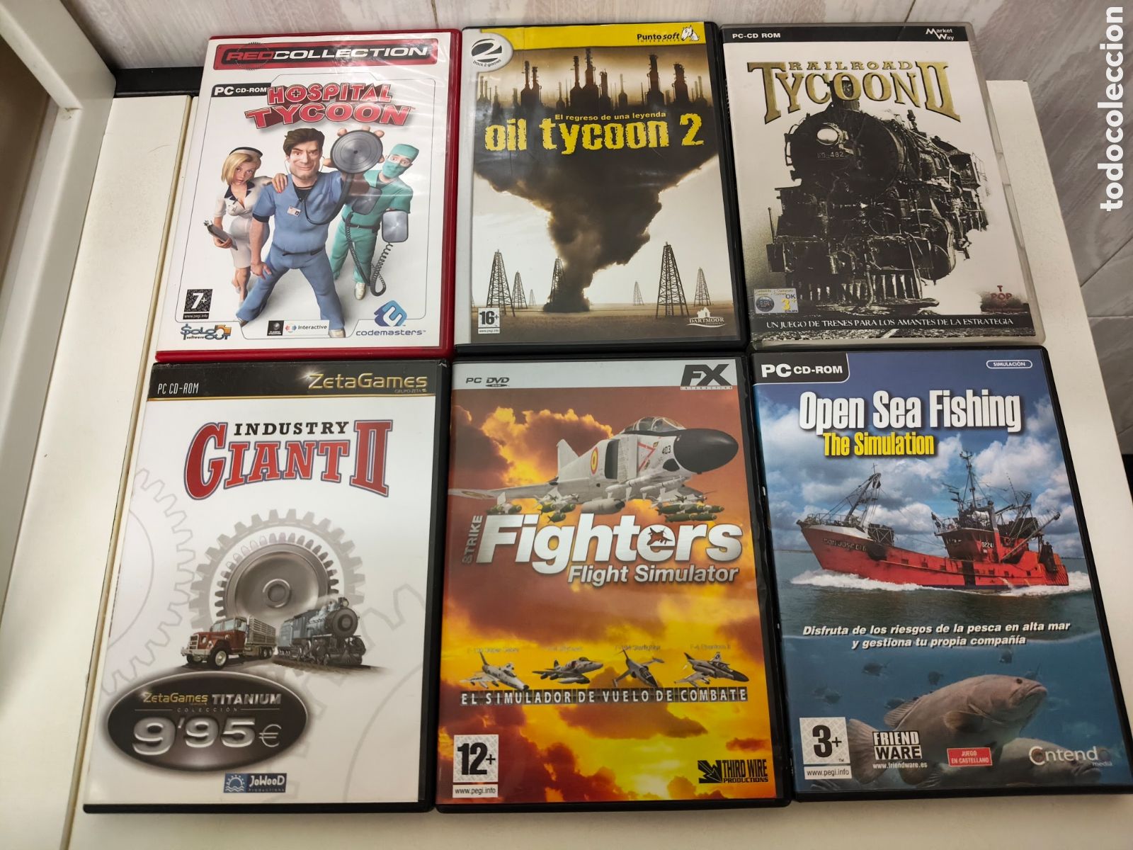 Videojuegos y consolas: Lote de seis juegos pc de simulaci&oacute;n