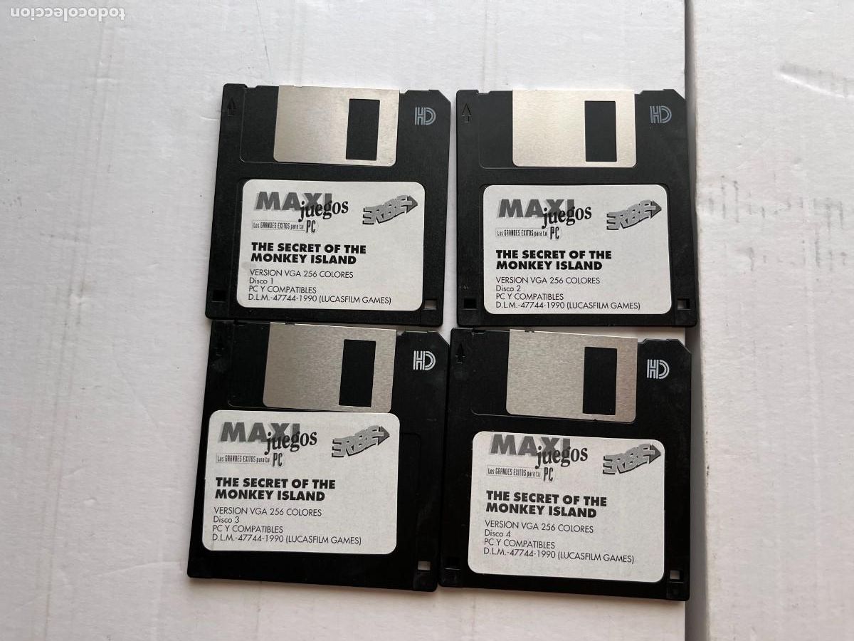 Videojuegos y consolas: THE SECRET OF THE MONKEY ISLAND 1 2 3 4 FLOPPY DISK DISQUETES - KREATEN PC