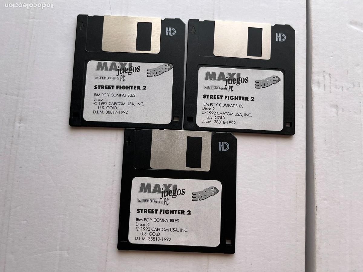 Videogiochi e Consoli: STREET FIGHTER 2 3 DISQUETES 1 2 3 FLOPPY DISK DISQUETES - KREATEN PC