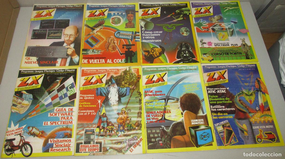 Videojuegos y consolas: Lote 9 revistas informatica vintage PC, ZX n&ordm; 4-10-11-12-13-14-15-17, para usuarios SINCLAIR