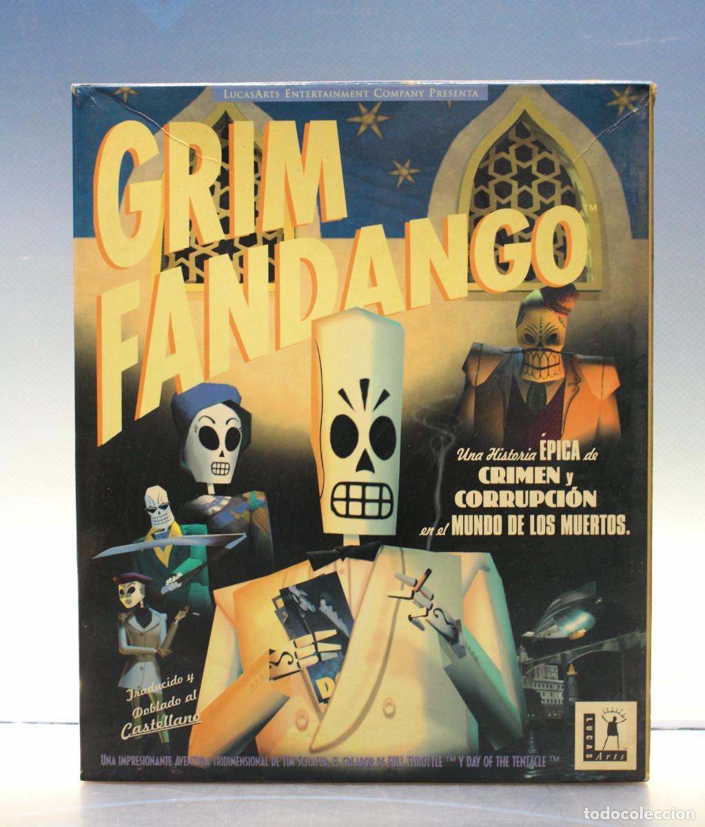 Videojuegos y consolas: Videojuego PC caja grande: Grim Fandango, LucasArts.