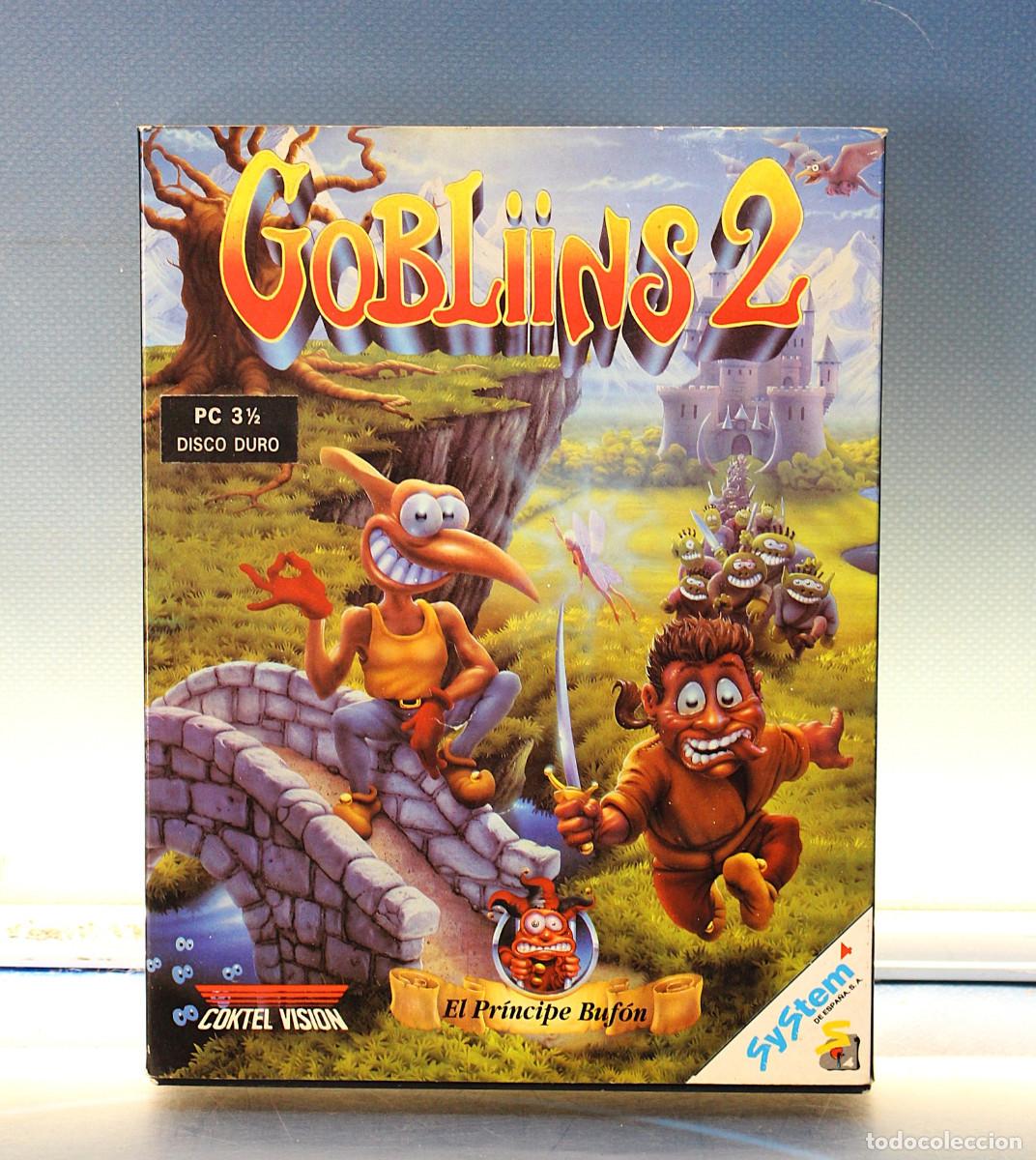 Videojuegos y consolas: Videojuego PC caja grande: Gobliins 2: El Pr&iacute;ncipe Buf&oacute;n. Coktel Vision, 1992.