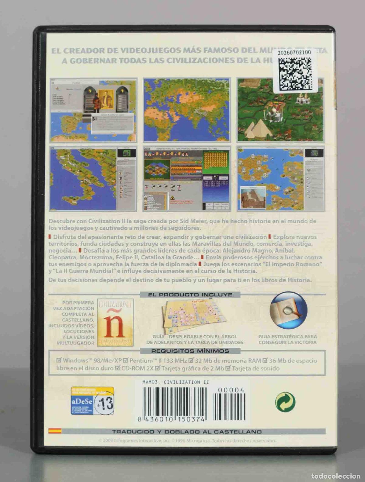 Videojuegos y consolas: PC CD-ROM. Sid Meier&acute;s Civilization II Version Multijugador - Infogrames - Foto 2