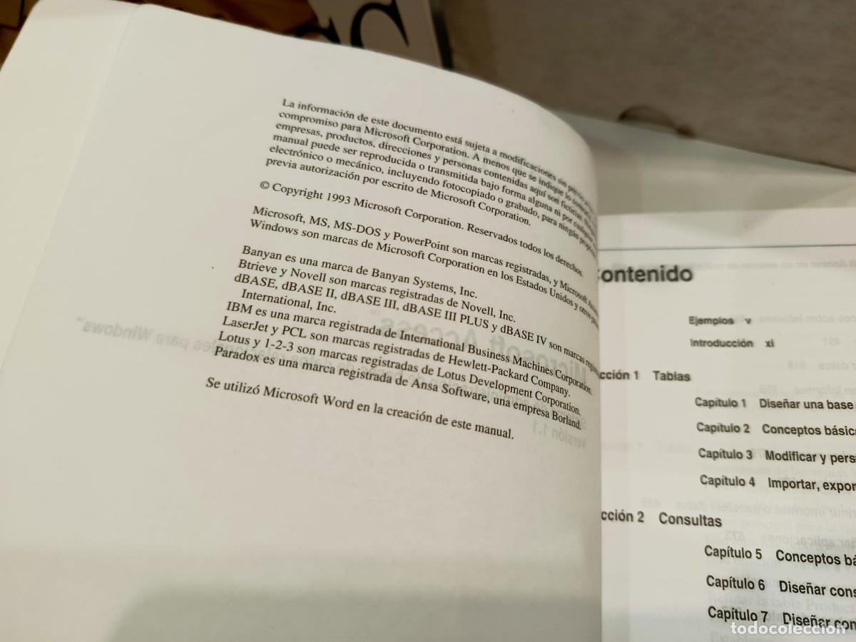 Videojuegos y consolas: MICROSOFT ACCESS SISTEMA DE ADMINISTRACION DE BASES DE DATOS - WINDOWS VERSION 3 1/5 (1992) - Foto 19