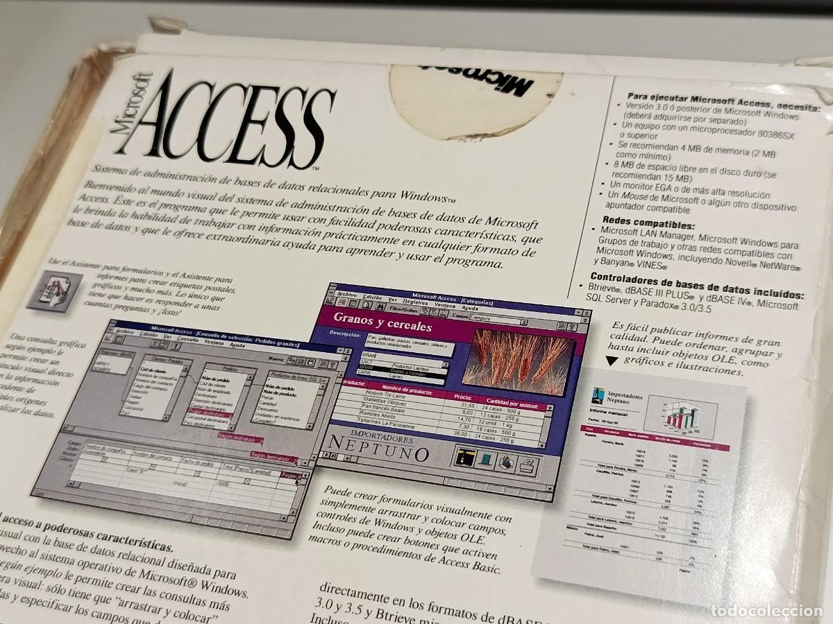 Videojuegos y consolas: MICROSOFT ACCESS SISTEMA DE ADMINISTRACION DE BASES DE DATOS - WINDOWS VERSION 3 1/5 (1992) - Foto 28