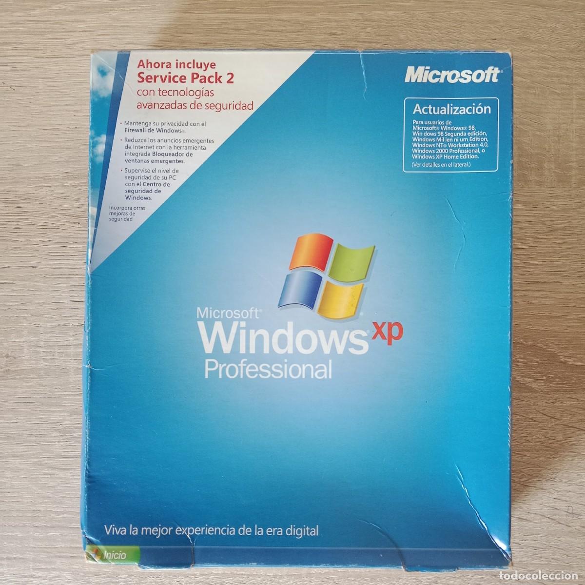 Videojuegos y consolas: MICROSOFT WINDOWS XP PROFESSIONAL & SERVICE PACK 2 - CAJA CART&Oacute;N - DOBLE PC CD ROM - A&Ntilde;O 2002-2005