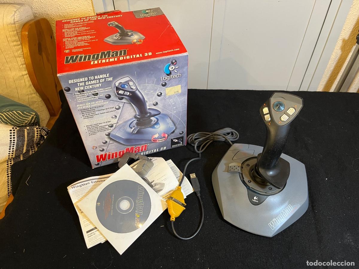 Videojuegos y consolas: Logitech WingMan Extreme Digital 3D J-ZA10 | Joystick PC retro USB y Game Port | Completo con caja