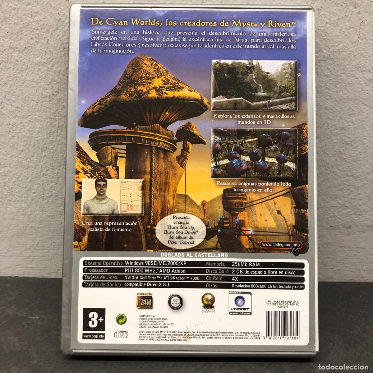Videojuegos y consolas: URU - AGES BEYOND MYST - PC DVD ROM - CODE GAME - +3 - VIDEOJUEGO / 1155 - Foto 2
