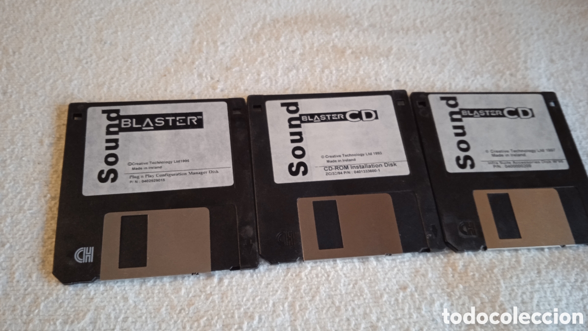 Videojuegos y consolas: Lote 3 Disquetes Originales Sound Blaster CD (1993-1996) para PC | Creative Technology | Software In