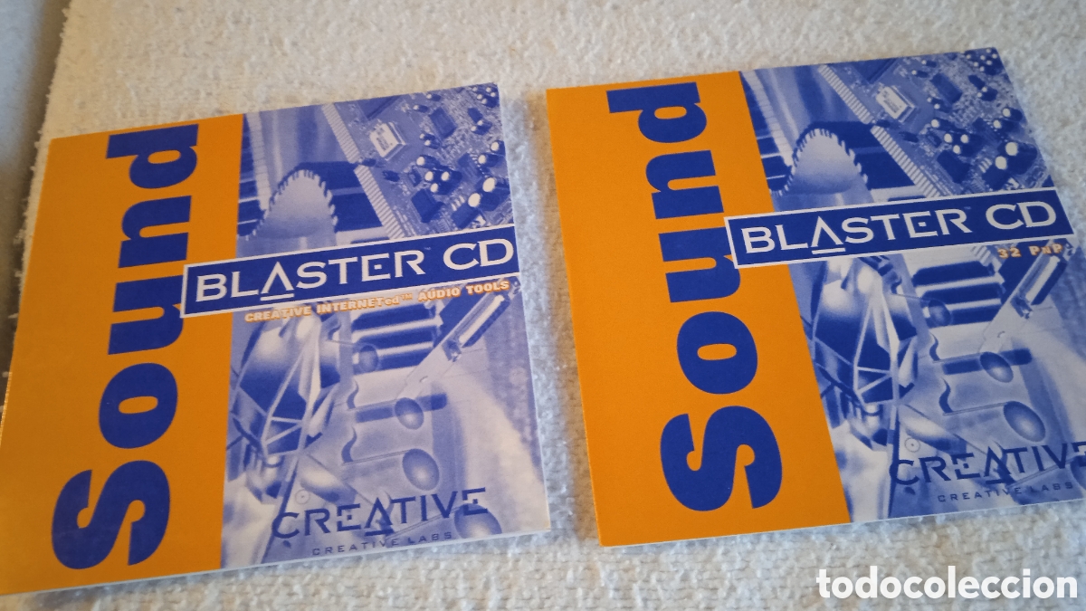 Videojuegos y consolas: Lote 2 Manuales Originales Sound Blaster CD 32 PnP Creative Labs | Gu&iacute;as de Usuario Retro PC Vintage