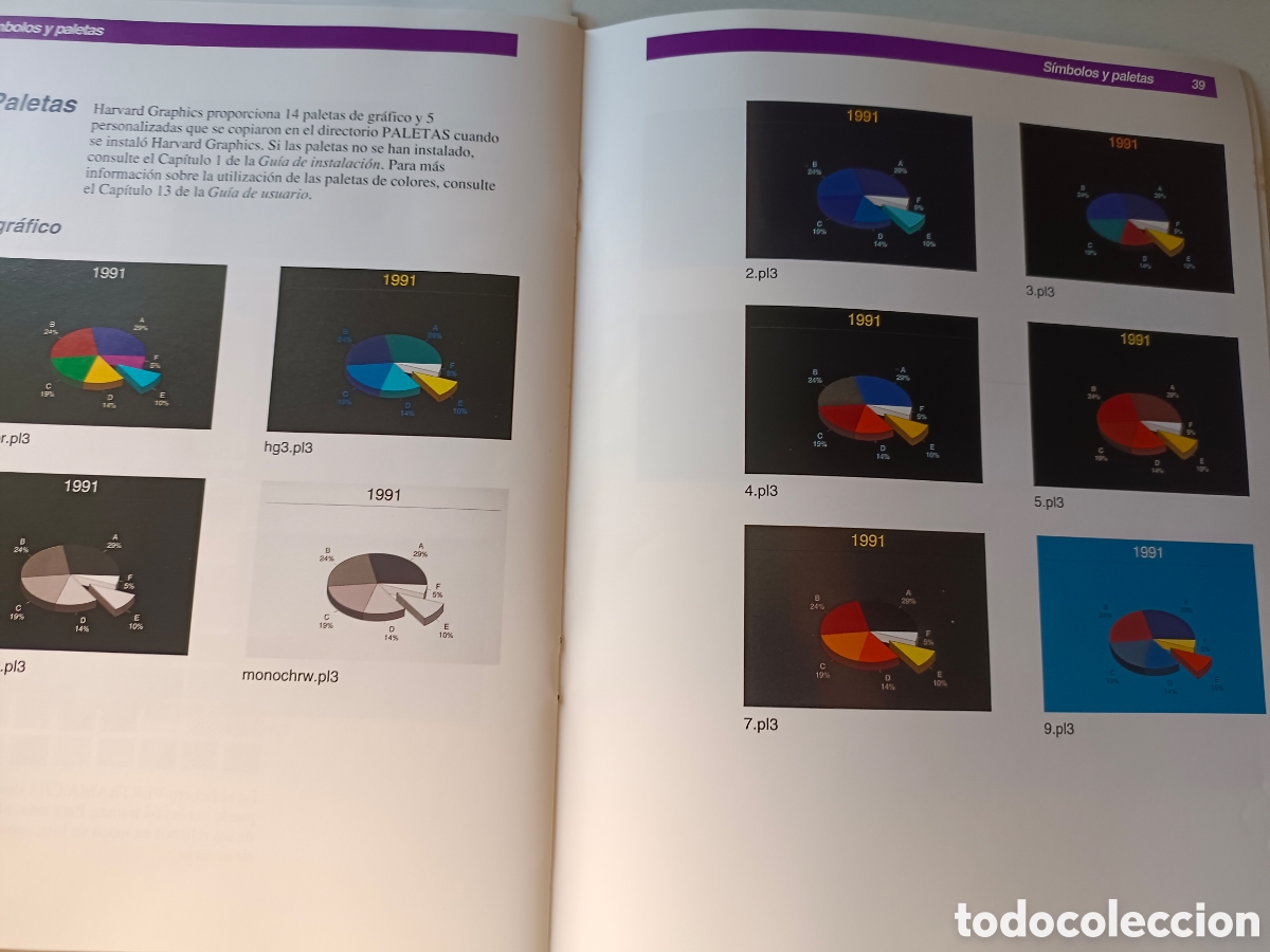 Videojuegos y consolas: Libro Instrucciones Harvard Graphics 3.0 - Foto 6