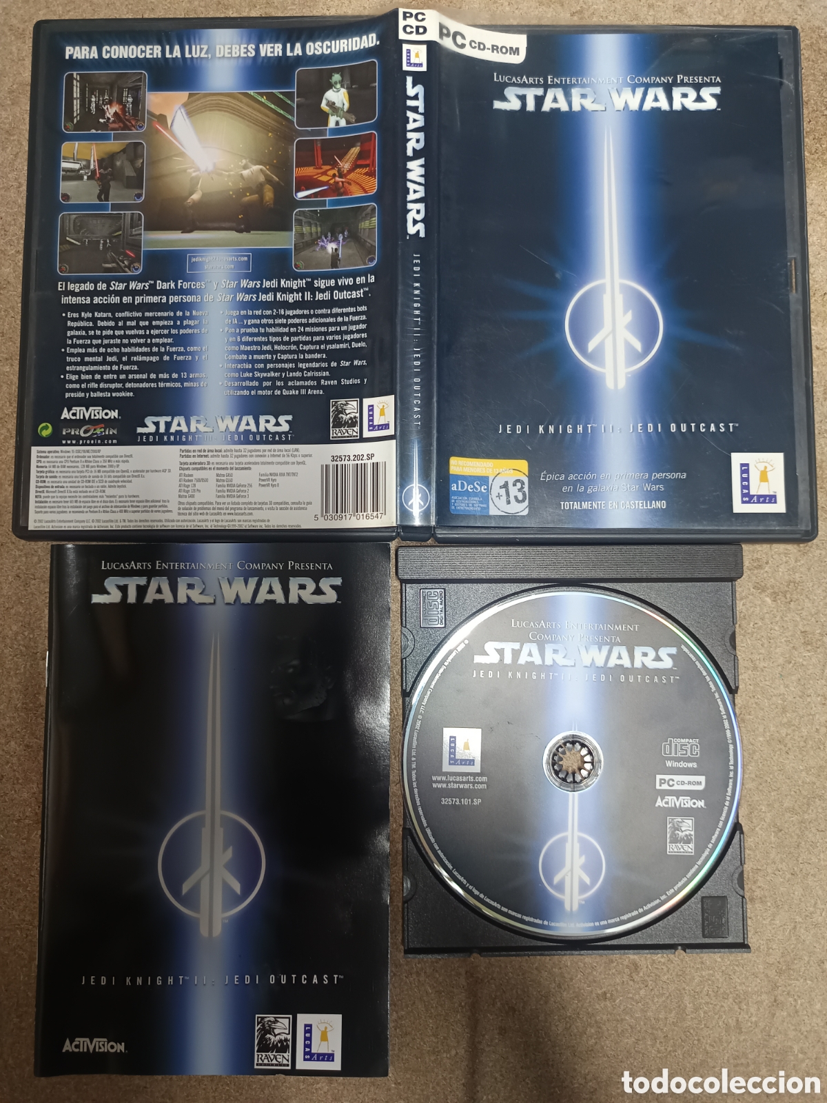 Videojuegos y consolas: PC CD STAR WARS JEDI KNIGHT II PAL ESP COMPLETO