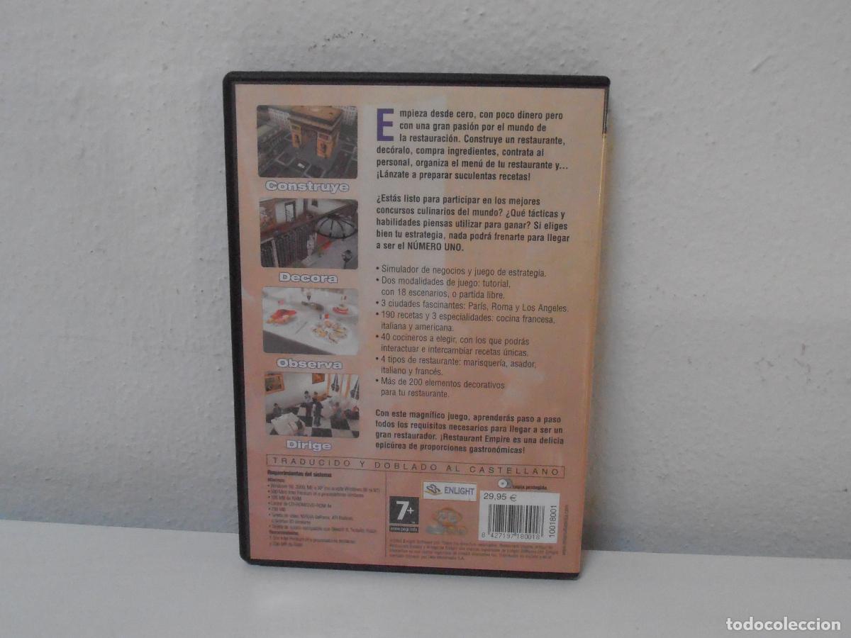 Videojuegos y consolas: JUEGO PC, CD ROM, RESTAURANT EMPIRE - Foto 3