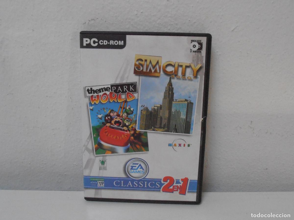 Videojuegos y consolas: JUEGO PC, CD ROM, THEME PARK WORLD Y SIM CITY, 2X1 CLASSICS