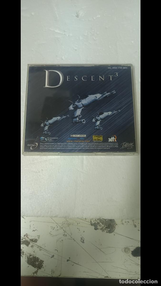 Videojuegos y consolas: juego pc antiguos cd descent 3 - Foto 2