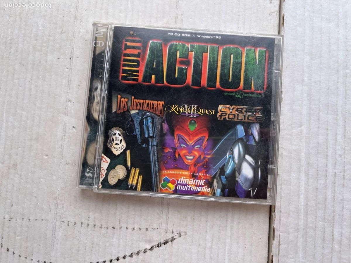 Videojuegos y consolas: MULTI-ACTION 3 JUEGOS KING QUEST VII JUSTICIEROS CYBER POLICE - PC CD ROM KREATEN