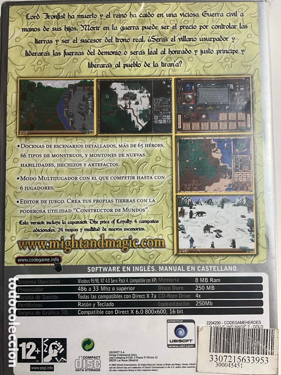 Videojuegos y consolas: HEROES II. OF MIGHT AND MAGIC - Foto 2
