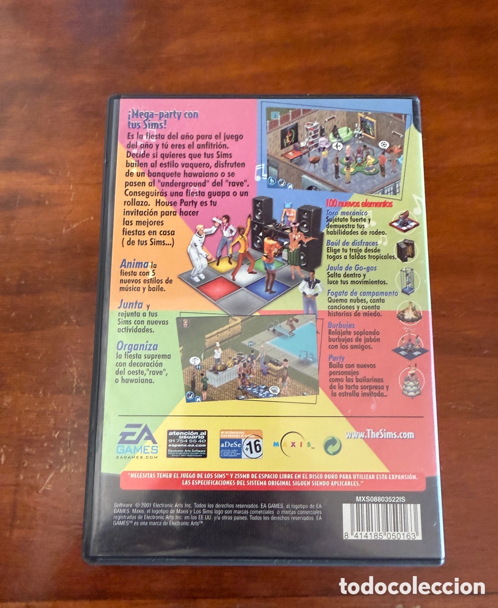 Videojuegos y consolas: Los Sims House Party &ndash; Pack de expansi&oacute;n PC CD-ROM &ndash; Disco como nuevo - Foto 3