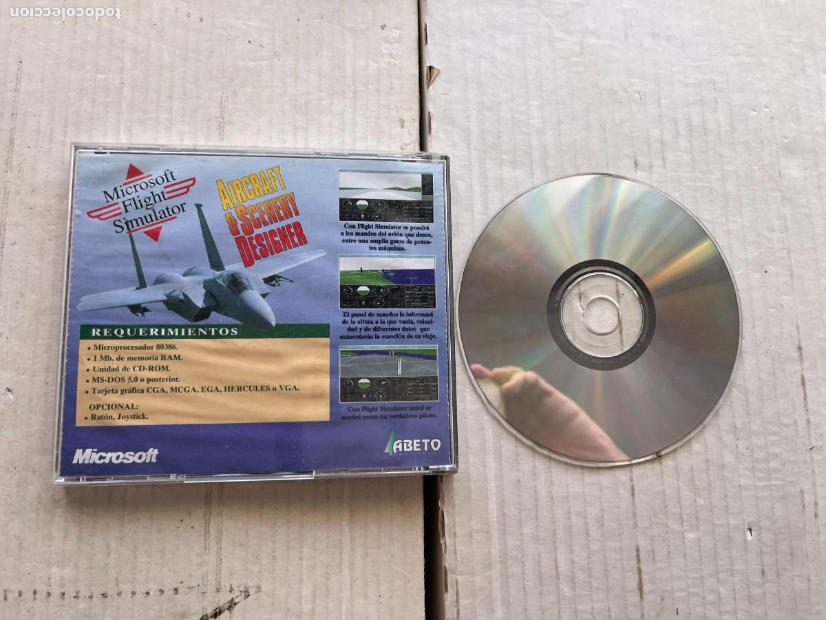 Videojuegos y consolas: MICROSOFT FLIGHT SIMULATOR 1 - PC CD ROM KREATEN - Foto 2