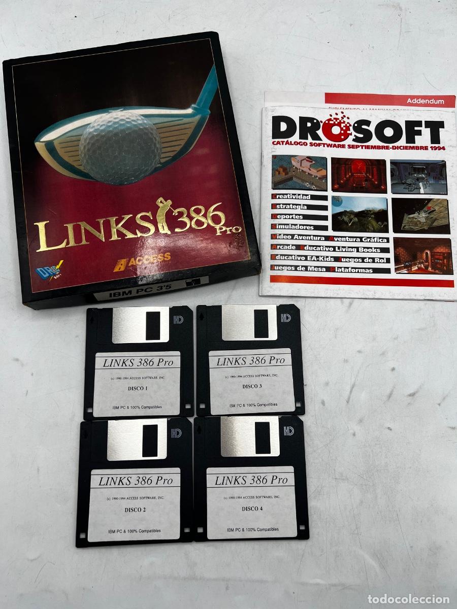 Videojuegos y consolas: LINKS 386 PRO &ndash; PC MS-DOS &ndash; BIG BOX &ndash; 1992. 4 DISQUETES.