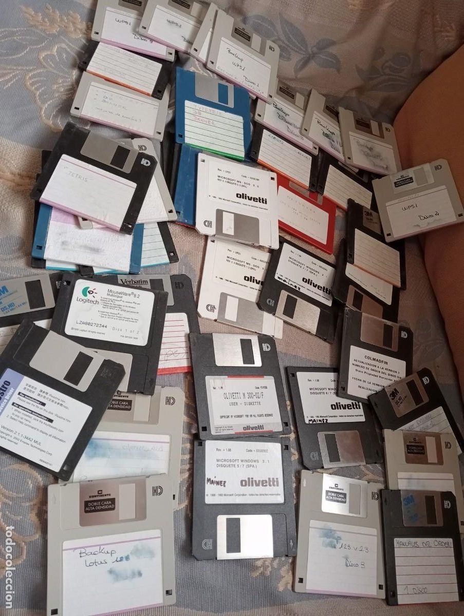 Videojuegos y consolas: LOTE 48 DISQUETES ANTIGUOS DE INFORMATICA MICROSOFT WINDOWS DISCO MAGN&Eacute;TICO ORDENADOR PC