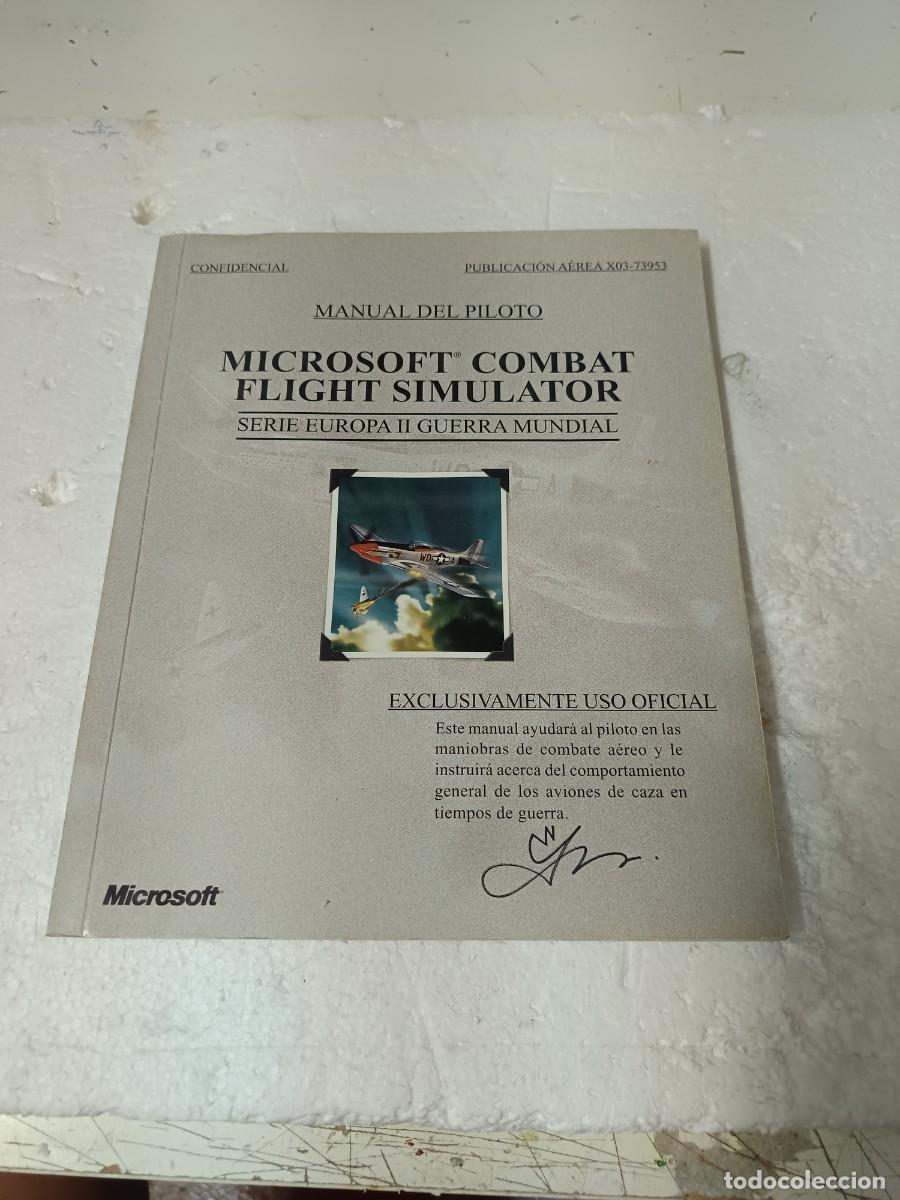 Videojuegos y consolas: Manual de juego caja grande Microsoft combate flight simulator