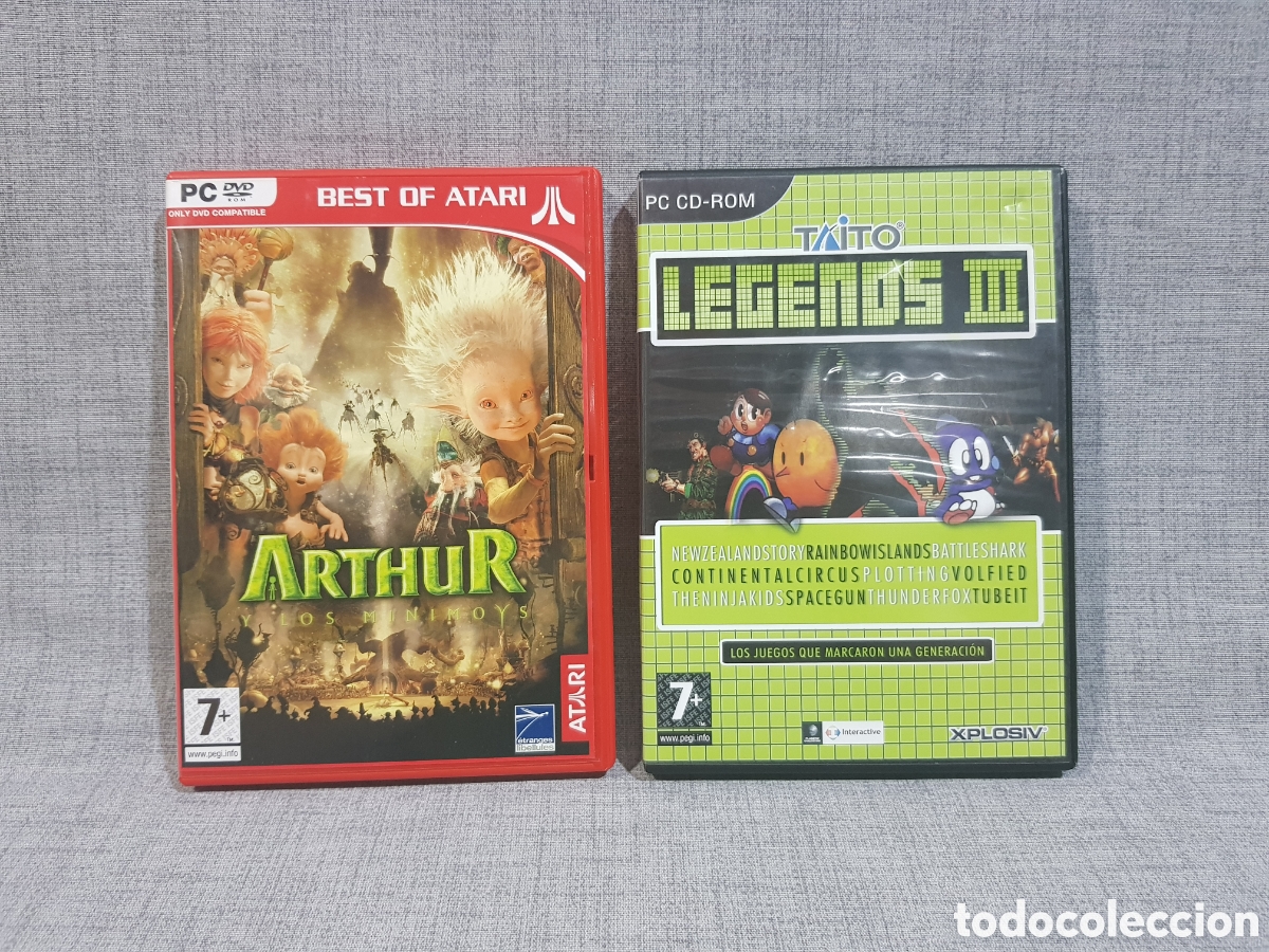 Videojuegos y consolas: JUEGOS PARA ORDENADOR PC BEST OF ATARI ARTHUR Y LOS MINIMOYS + TAITO LEGENDS III