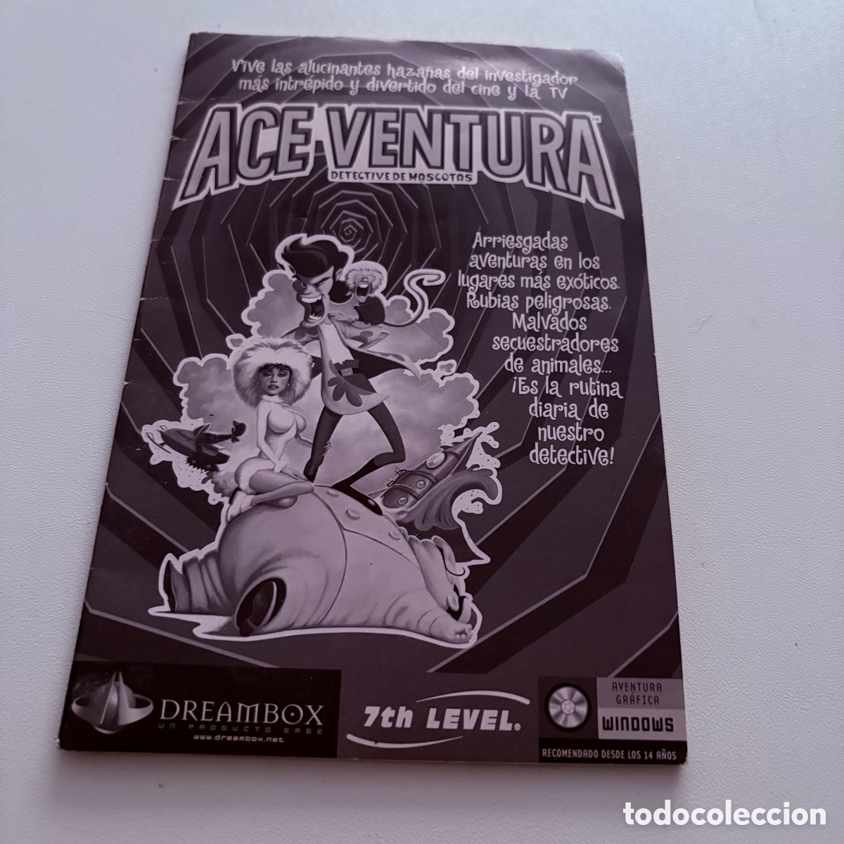 Videojuegos y consolas: MANUAL DE INSTRUCCIONES DEL JUEGO DE ORDENADOR PC ACE VENTURA 1996 BIG BOX