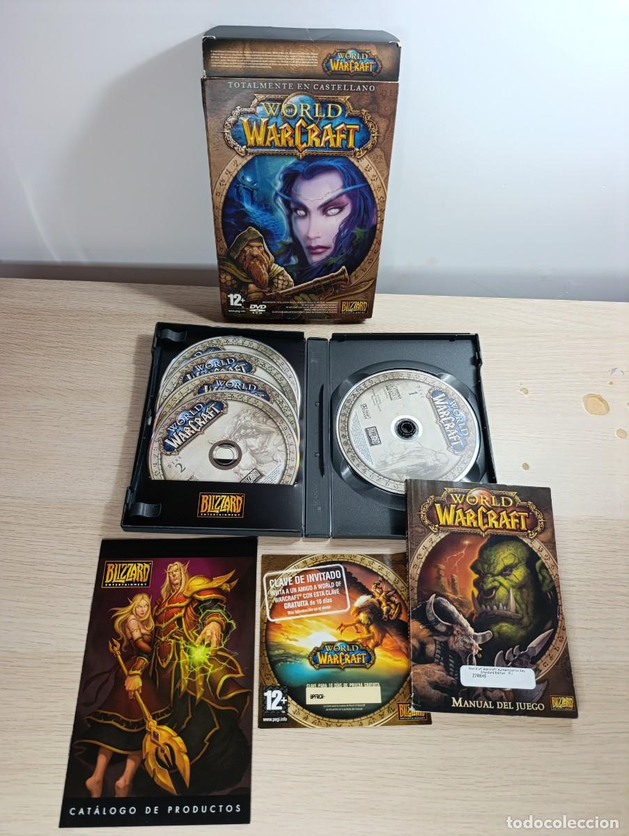 Videojuegos y consolas: World of Warcraft Vanilla Caja Original 2004 CDs Manual Cat&aacute;logo Clave Blizzard Coleccionismo