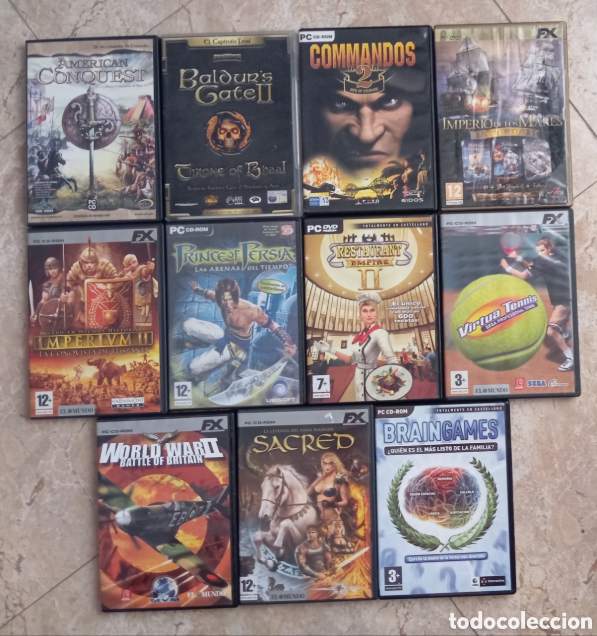 Jeux Vid&eacute;o et Consoles: LOTE JUEGOS PC SACRED COMMANDOS 2 BALDURS GATE 2 IMPERIUM 2