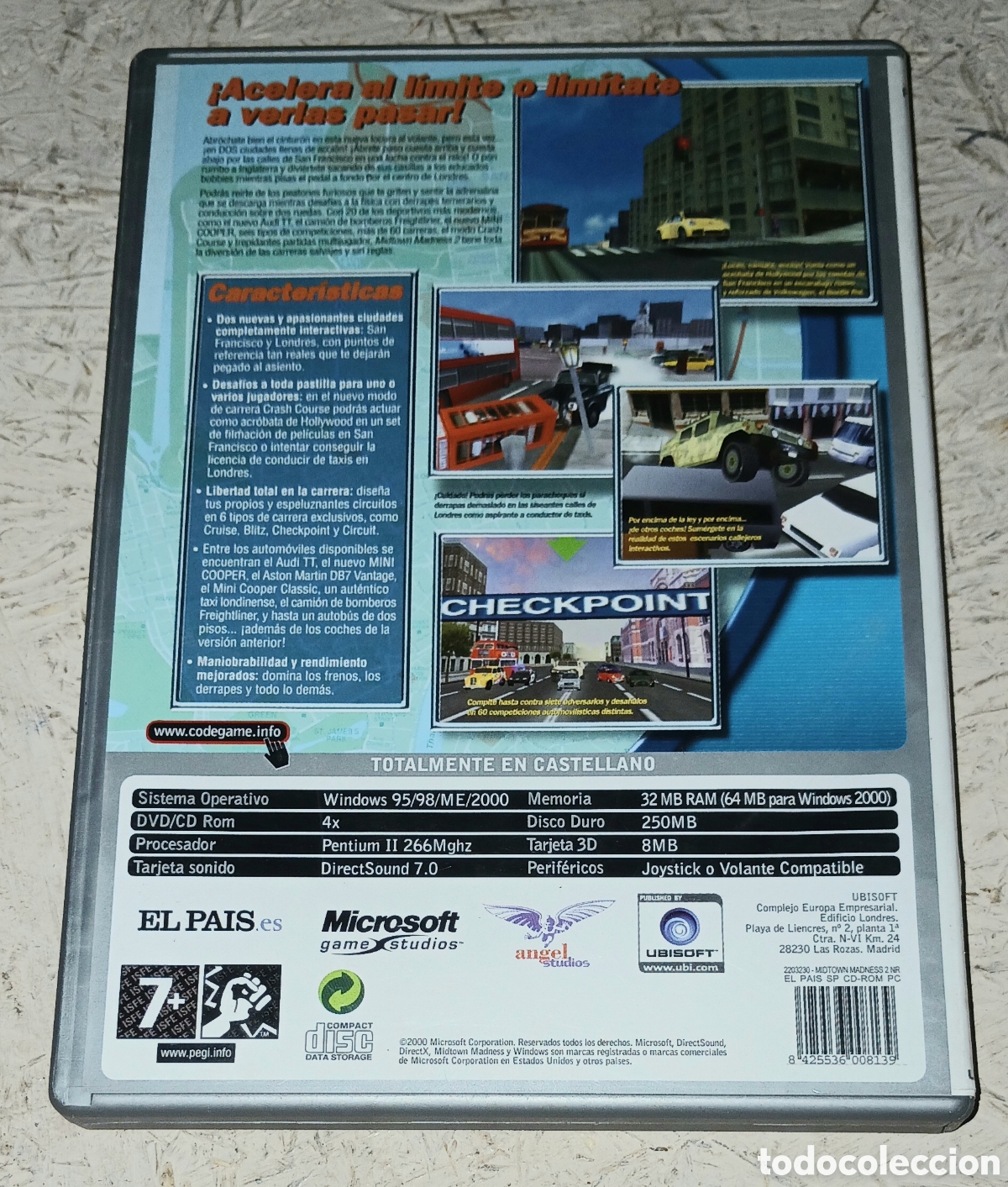 Videojuegos y consolas: Videojuego PC CD-ROM Midtown Madness 2 - Edici&oacute;n CodeGame / El Pa&iacute;s (Microsoft / Ubisoft - Foto 3