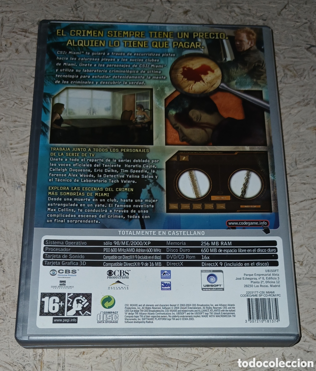 Videojuegos y consolas: Videojuego PC CD-ROM CSI: Miami - Edici&oacute;n CodeGame / Ubisoft (3 Discos, Doblado al Castellano) - Foto 4