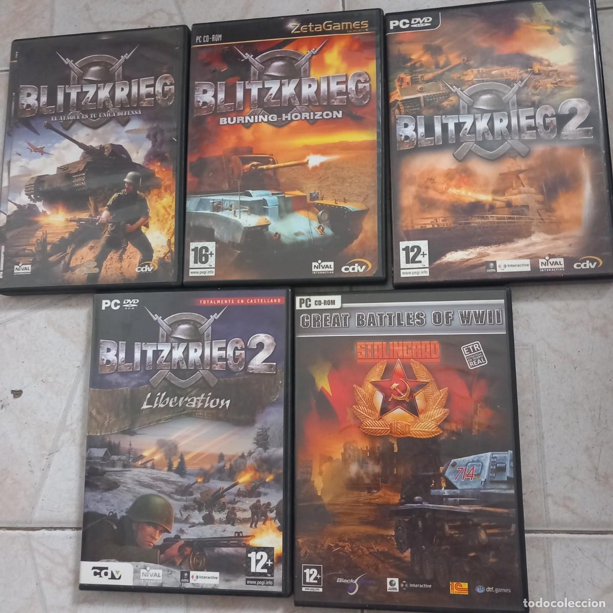Videojuegos y consolas: Lote de 5 juegos blitzkrieg pc