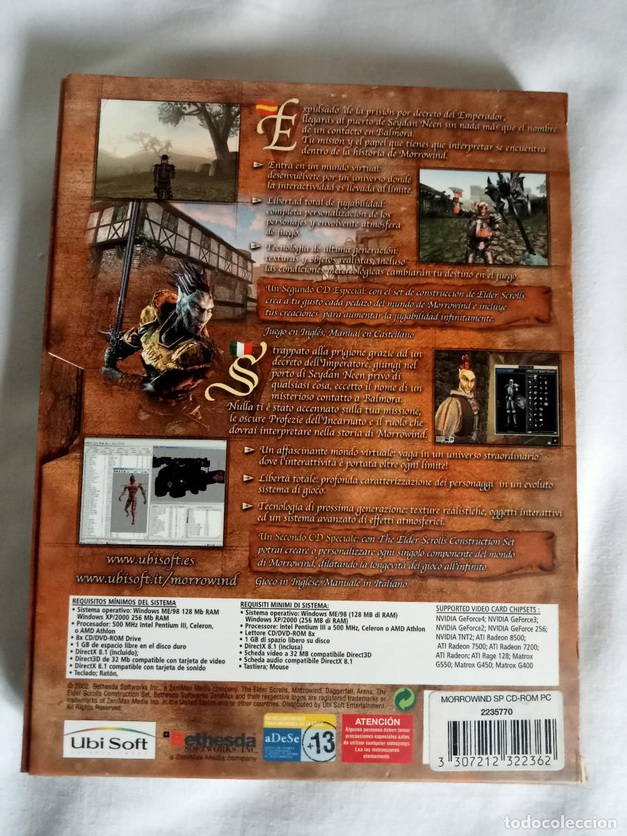 Videojuegos y consolas: The Elder Scrolls III: Morrowind &ndash; PC &ndash; Edici&oacute;n espa&ntilde;ola completa - Foto 3