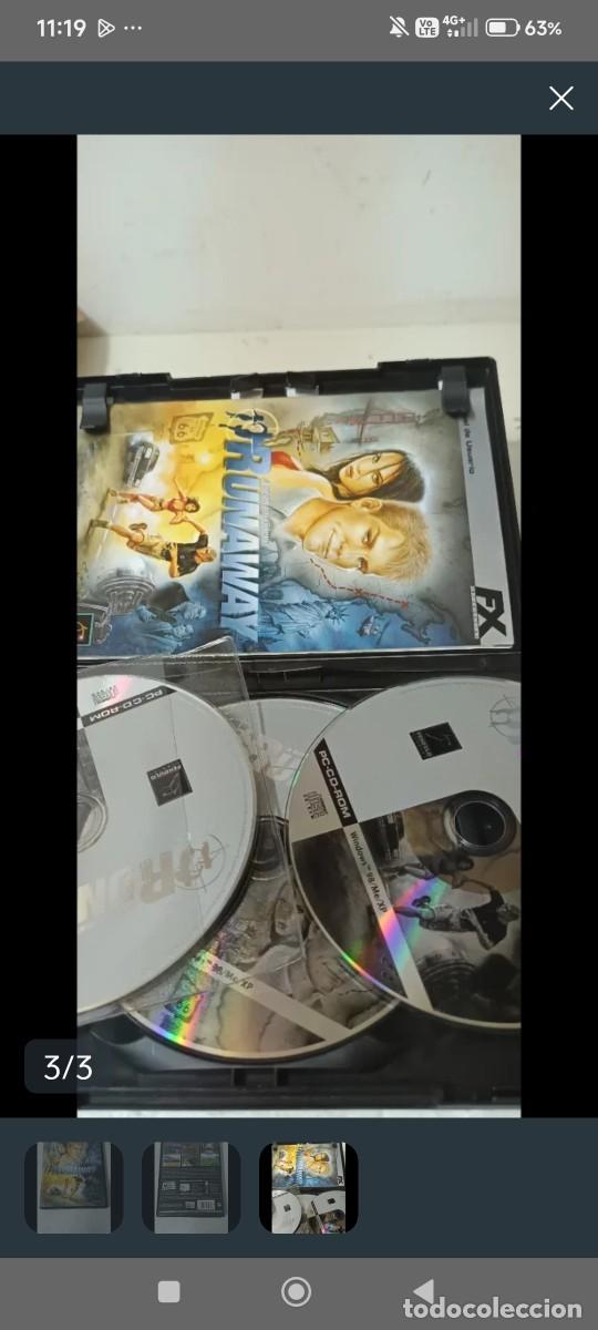 Videojuegos y consolas: Juego antiguo pc cd ROM Runaway - Foto 2