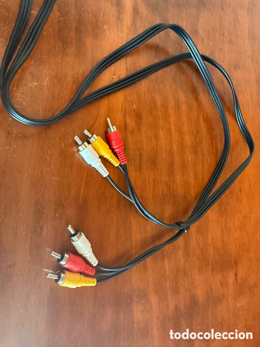 Videojuegos y consolas: Cable RCA audio v&iacute;deo compuesto 3 conectores macho-macho