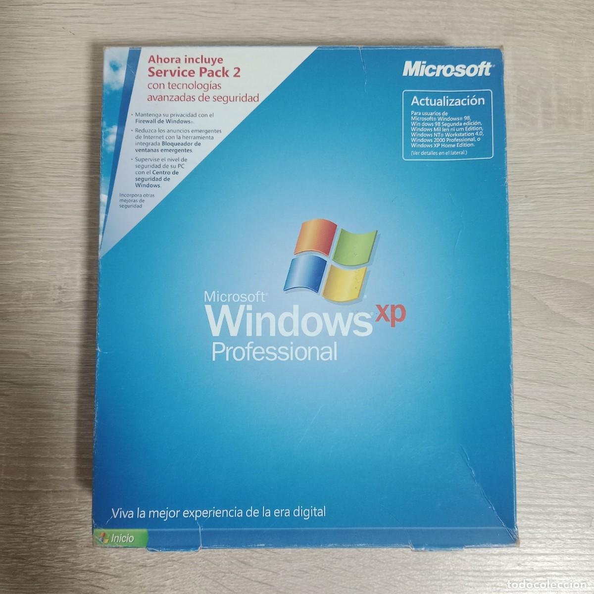 Videojuegos y consolas: MICROSOFT WINDOWS XP PROFESSIONAL & SERVICE PACK 2 - CAJA CART&Oacute;N - DOBLE PC CD ROM - A&Ntilde;O 2002-2005