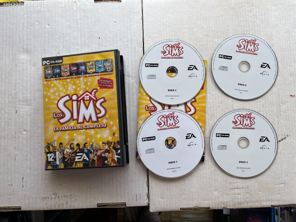 Videojuegos y consolas: LOS SIMS 1 LA FAMILIA AL COMPLETO 4 CDS PC CD ROM KREATEN