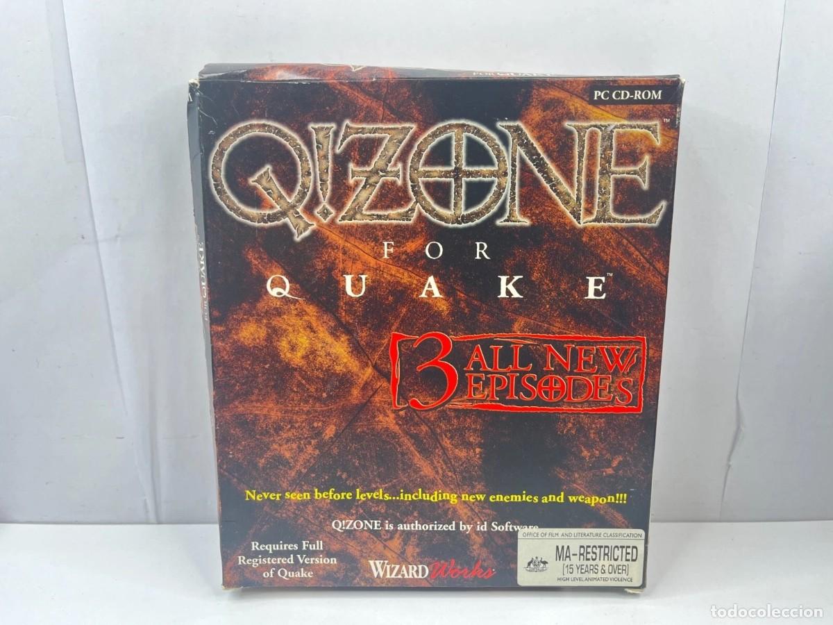 Videojuegos y consolas: Juego PC Q!Zone para Quake. 13 Nuevos episodios. Sin caja de cart&oacute;n, solo cajet&iacute;n de CD. A&ntilde;os 90'
