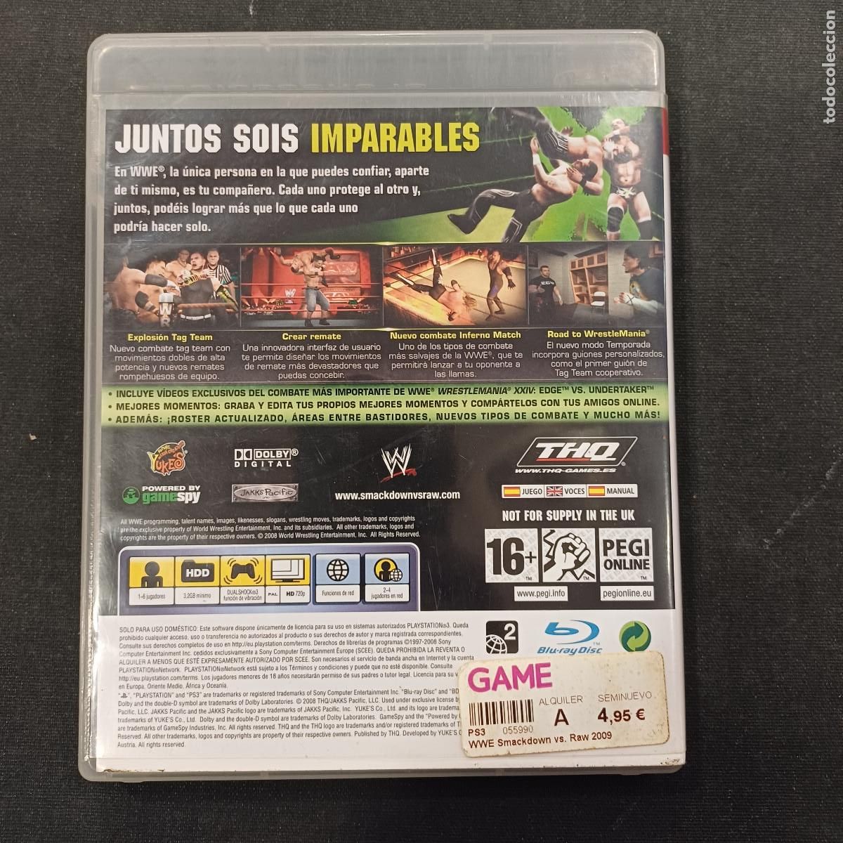 Videojuegos y consolas: SMACKDOWN vs RAW 2009/PLAYSTATION 3. - Foto 3