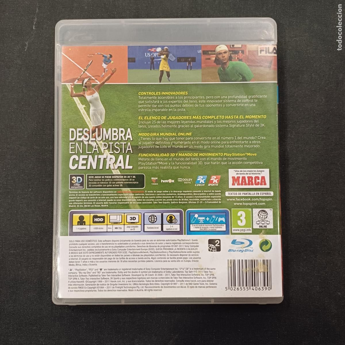 Videojuegos y consolas: TOPSPIN 4/PLAYSTATION 3/COMPLETO. - Foto 2