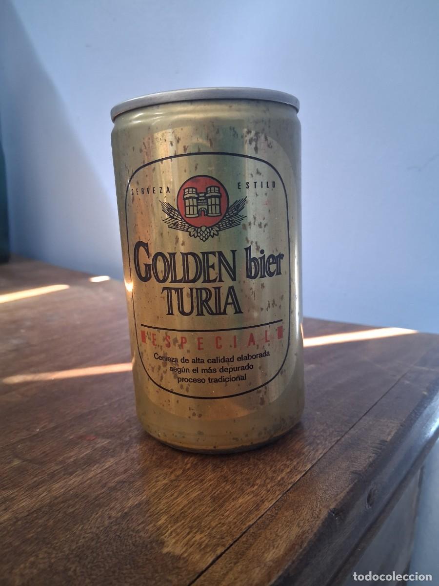 Videojuegos y consolas: Lata de cerveza Turia Valencia a&ntilde;o 1987