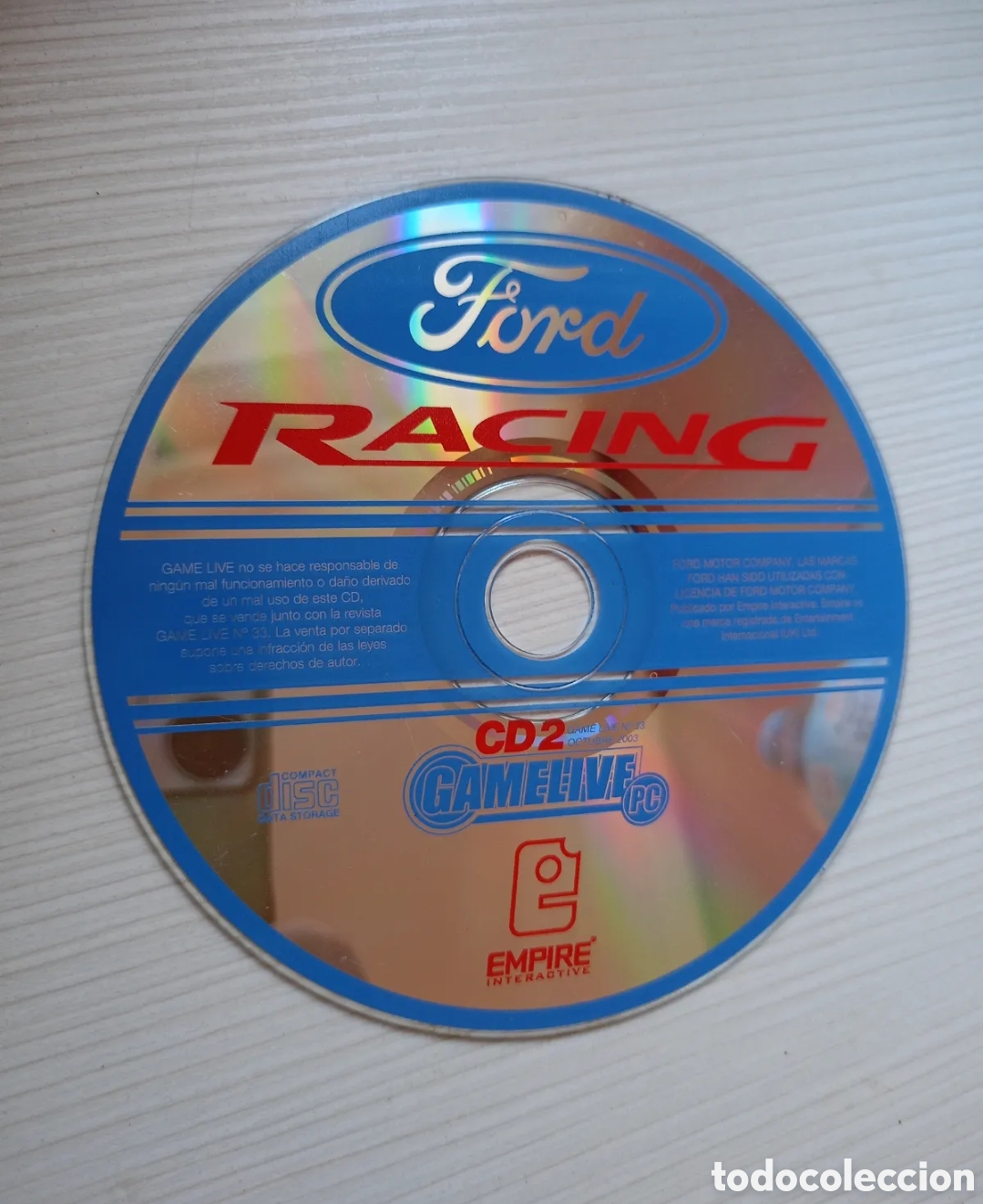 Videojuegos y consolas: REVISTA GAMELIVE PC N 33 octubre 2003 CD 2 Ford Racing