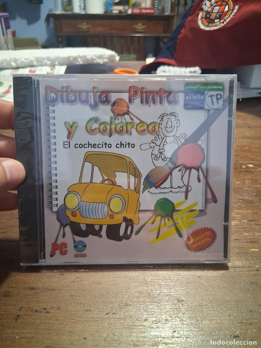 Videojuegos y consolas: Disco CD PC rom juego ordenador dibuja pinta colorea cochecito chito
