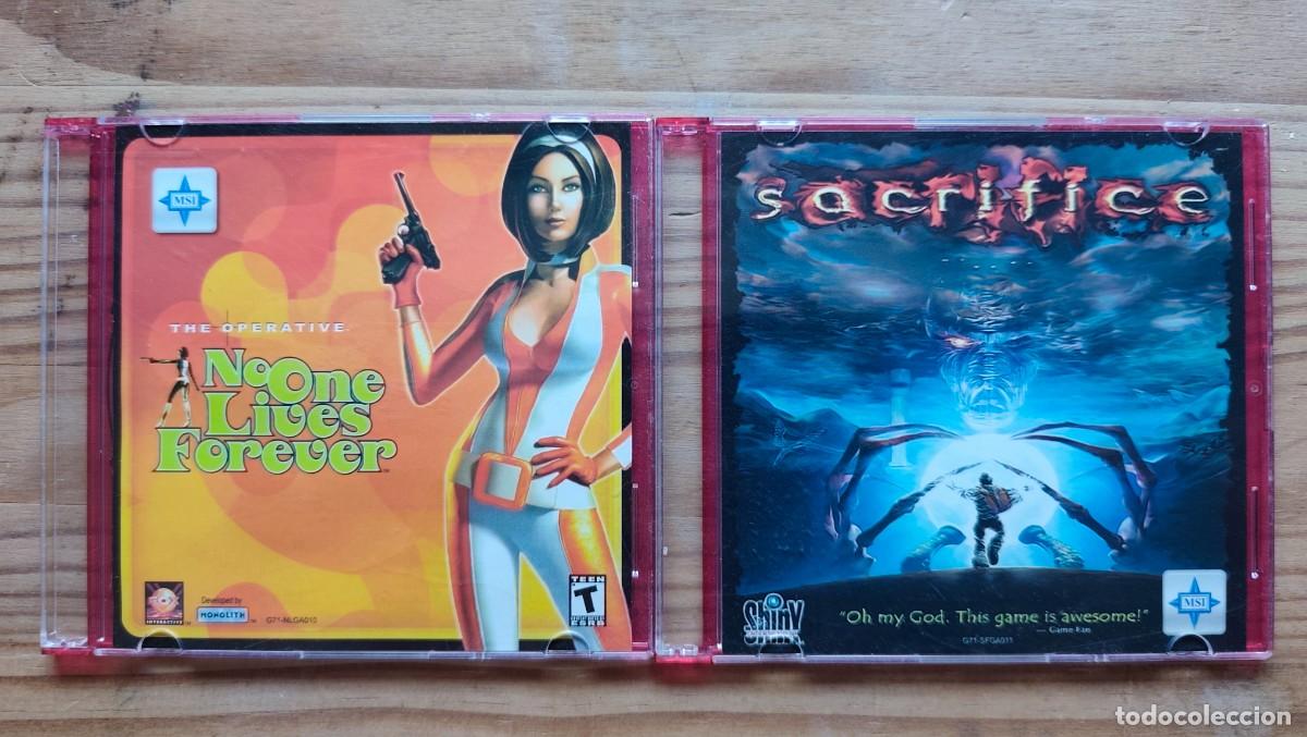 Videojuegos y consolas: LOTE DE 2 DISCOS - SACRIFICE Y NO ONE LIVES FOREVER - MSI - A&Ntilde;O 2000