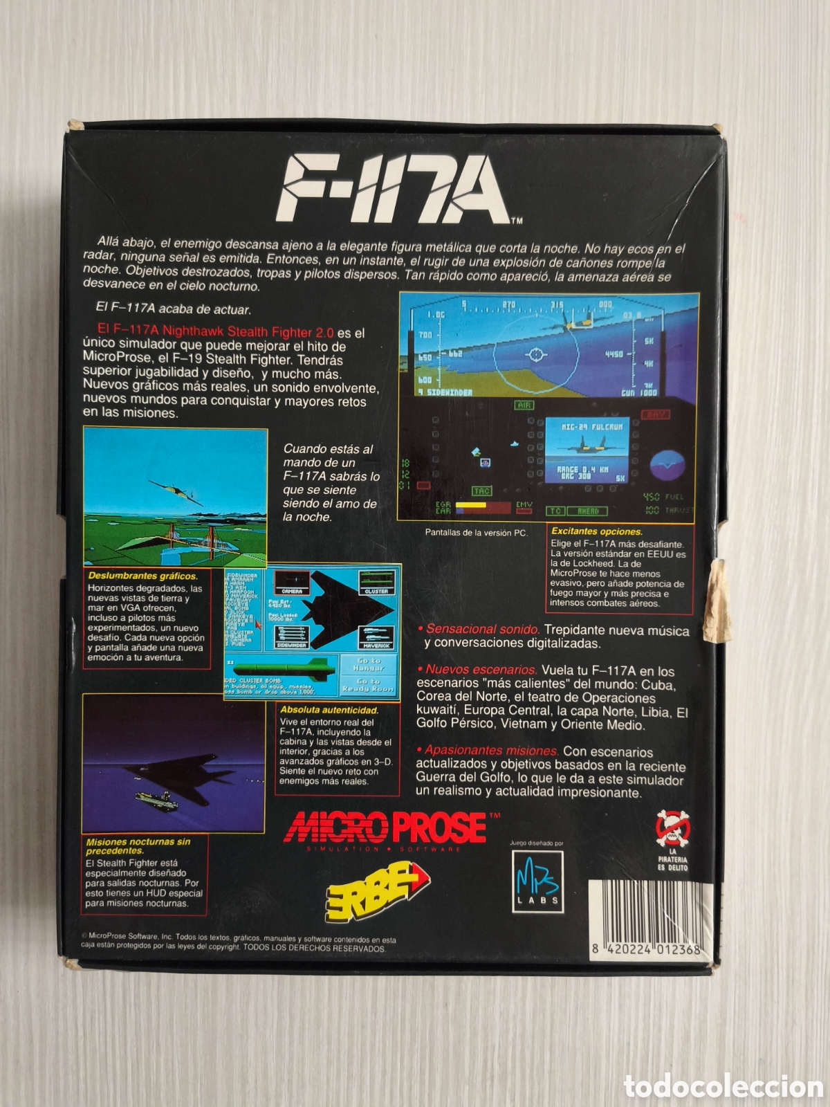Videojuegos y consolas: NIGHTHAWK F-117A STEALTH FIGHTER 2.0 ERBE - Foto 4