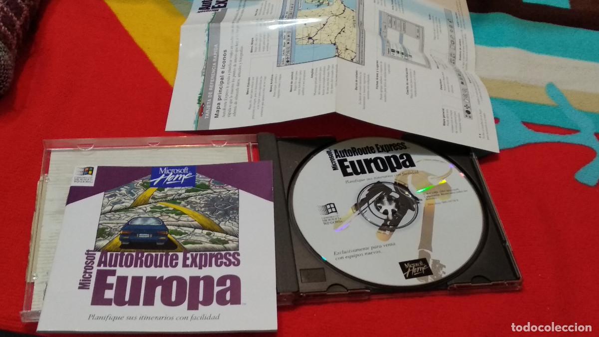 Videojuegos y consolas: Microsoft PC CD-ROM | Windows 95 | MICROSOFT AUTOROUTE EXPRESS EUROPA - SOFTWARE CD COMPLETO MAPA - Foto 2